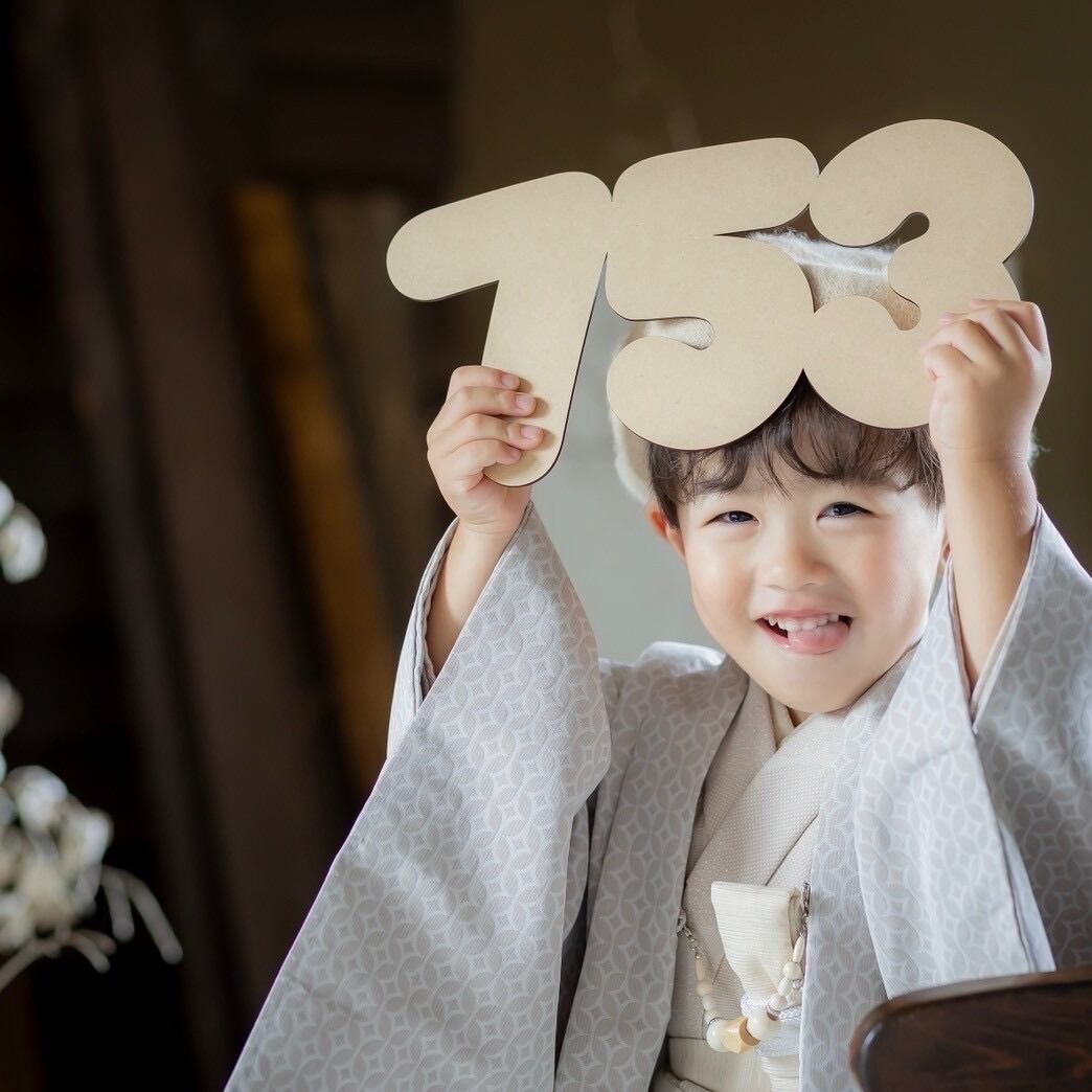 W054 【 753 plate 】 七五三プレート フォトアイテム 撮影アイテム