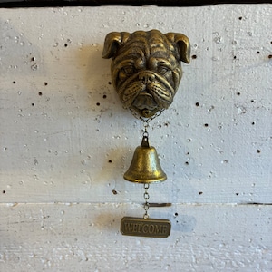 TOPANGA Zakka Doggy Welcombell　ドギーウエルカムベル　ブルドッグ　ドアベル　犬　レトロ　クラシック　ガレージ　玄関　ガーデニング