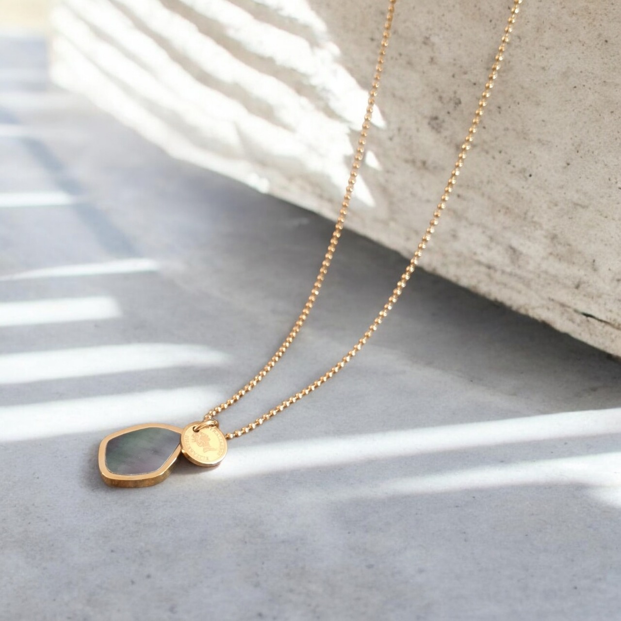 2-Charm design Necklace 316L