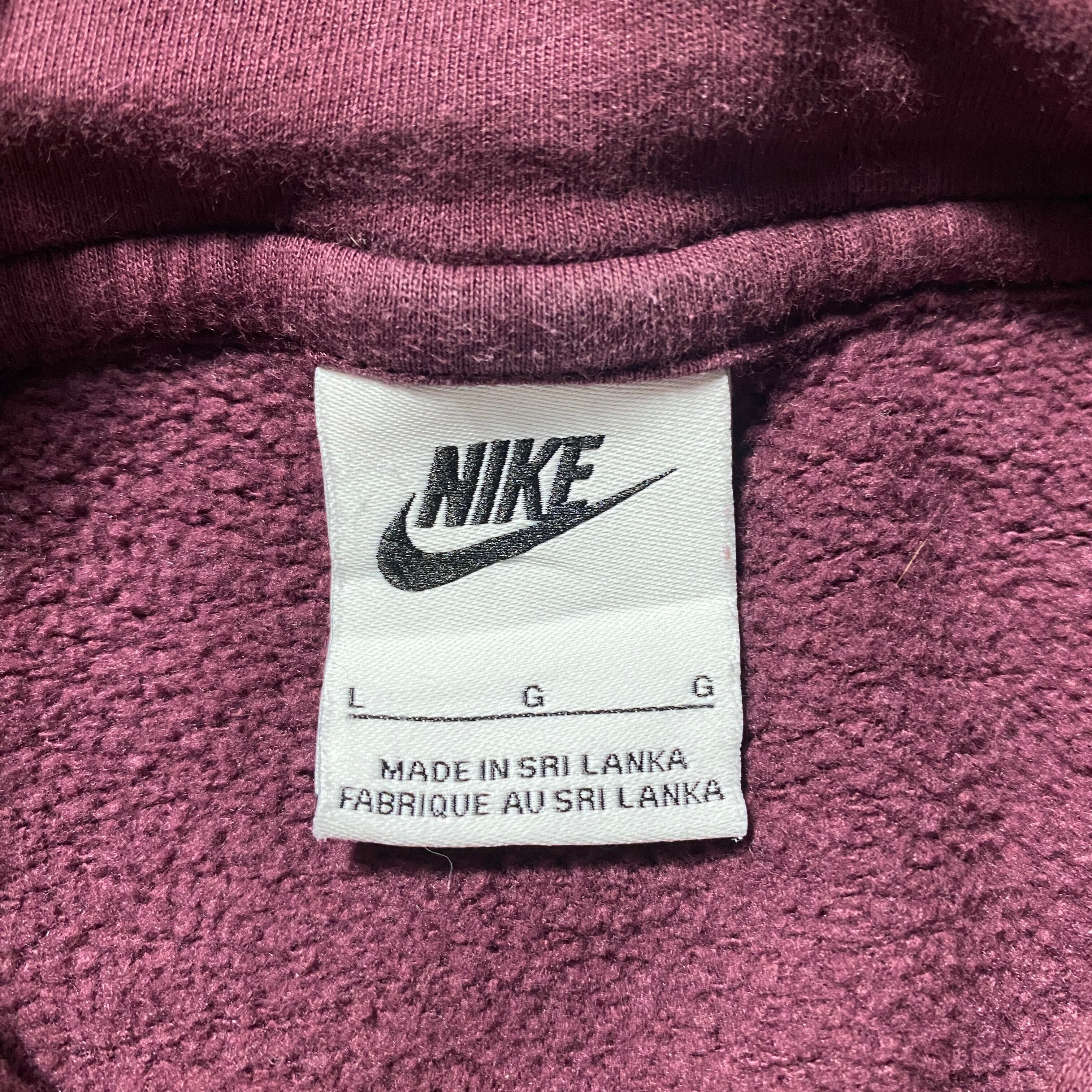 NIKE ナイキ スウォッシュ 刺繍ワンポイント ワインレッド スウェット