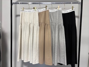 【ご予約】ロゴウエストギャザースカート MG SK26142- A【MargauxVINTAGE】