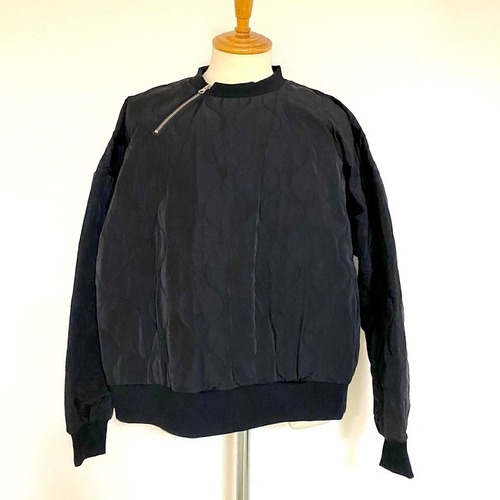 Quilting Long Sleeve Pullover　Black