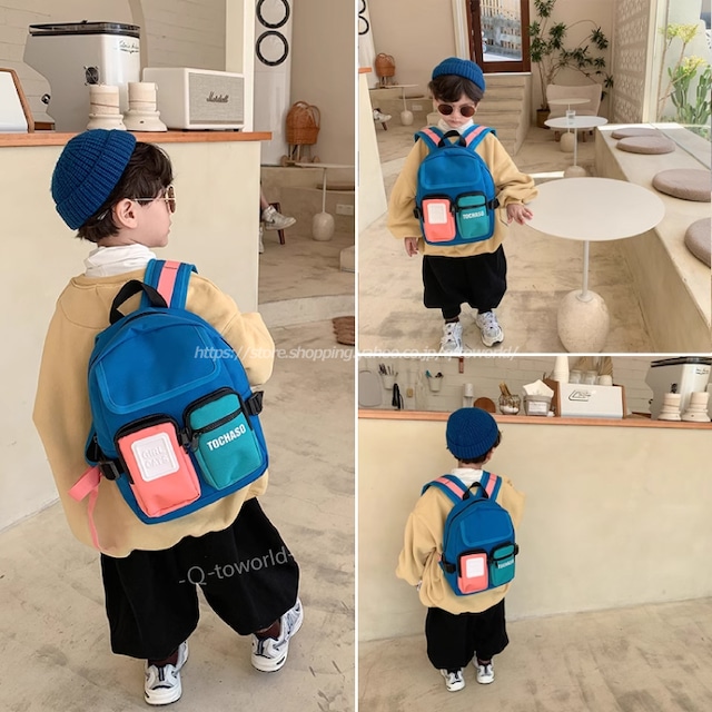 リュック　カラフル　バックパク　鞄　人気　韓国風子供バッグ 男女兼用　バッグ
