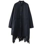 ヘムレース切替 ロングシャツ 00062