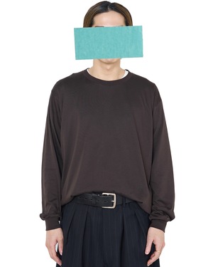 ssstein "SUVIN COTTON BASIC LS TEE〔DARK BROWN〕"