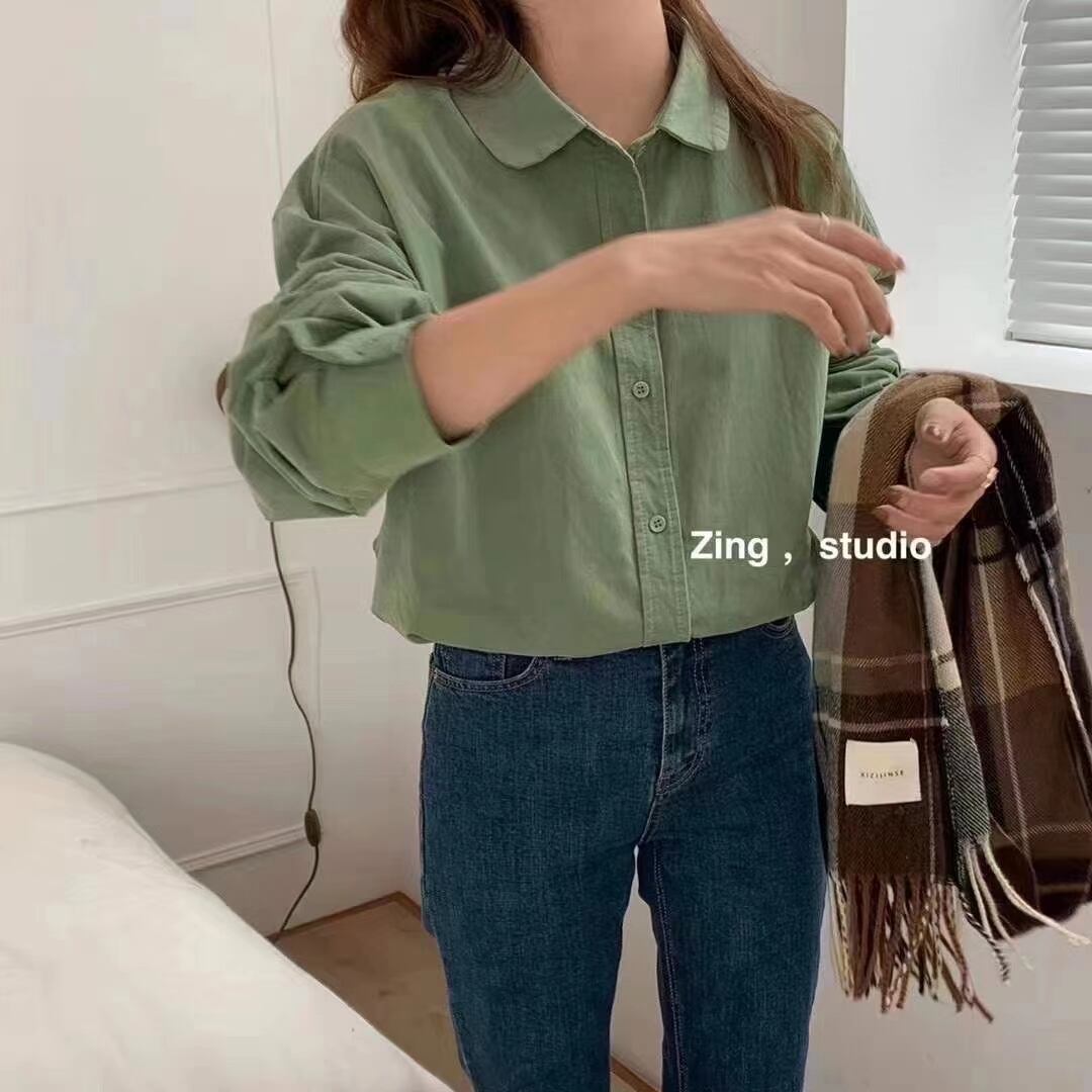 ラウンドカラーオーバーシャツ　AJ2205-D17　　