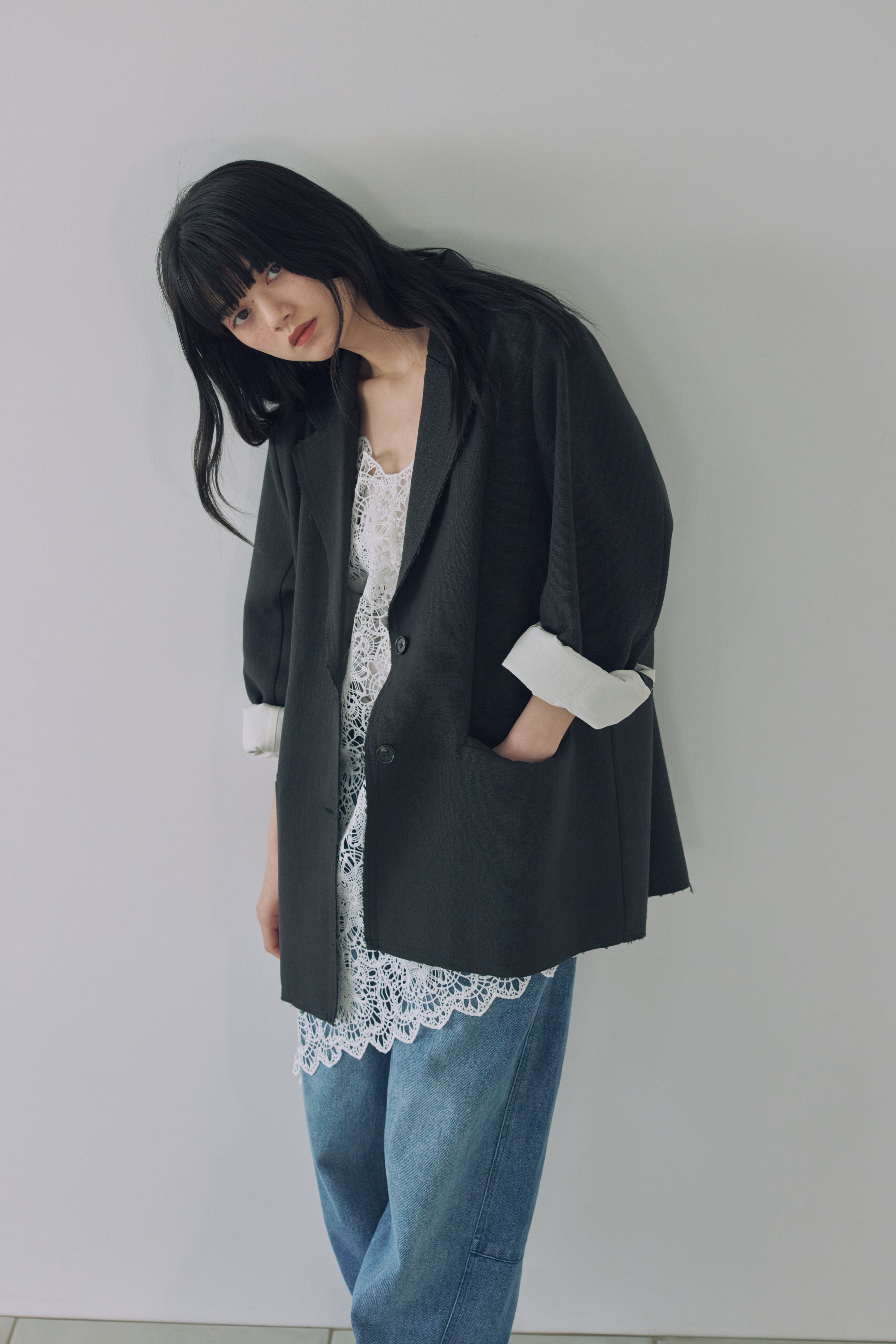 DU260514 Cut Off Design Jacket 【set up可】【Re Stock】 | dium.
