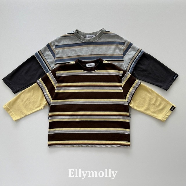 《予約/送料無料》campus stripe T / ELLY MOLLY