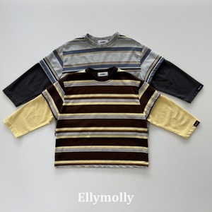 《予約/送料無料》campus stripe T / ELLY MOLLY