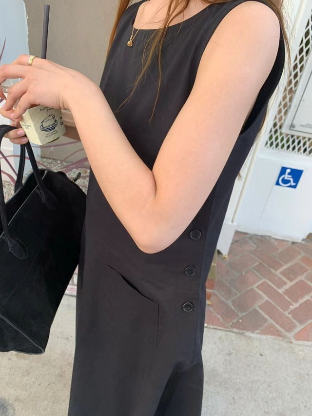 (予約) LIFFEY / Button pocket onepiece 2color　