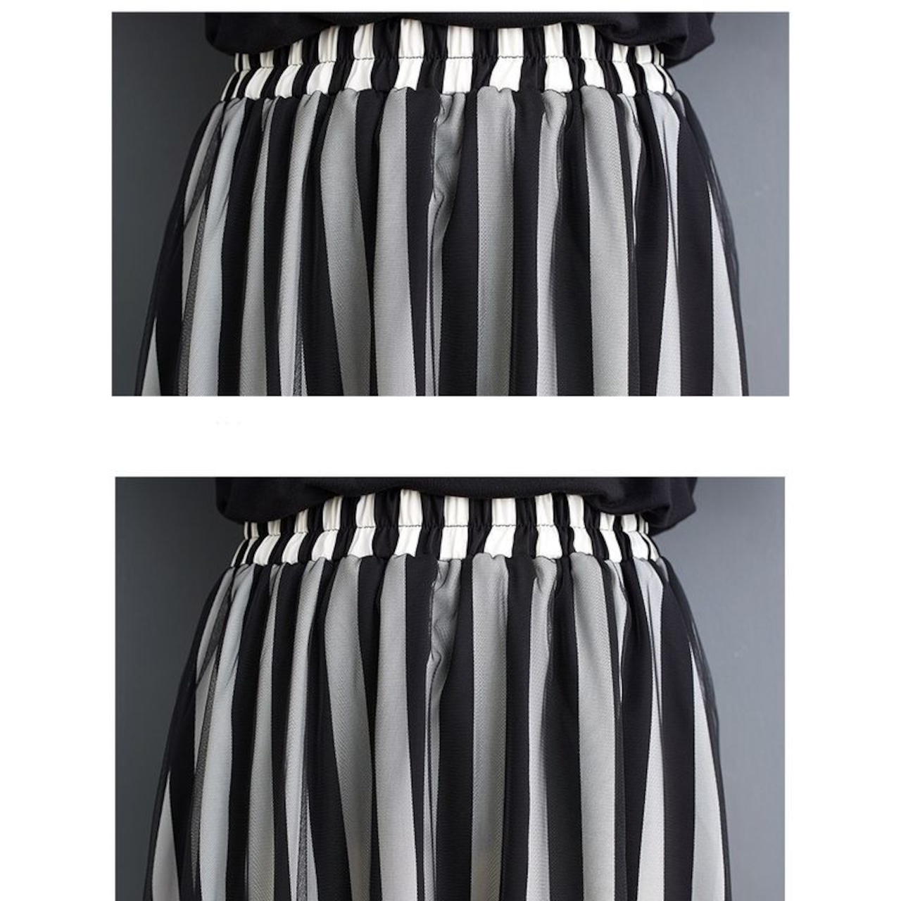 チュールレイヤード ロングスカート 00200