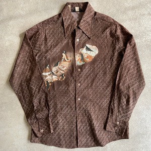 1970s  Chemise et Cie  L/S  和柄 Shirt  L位