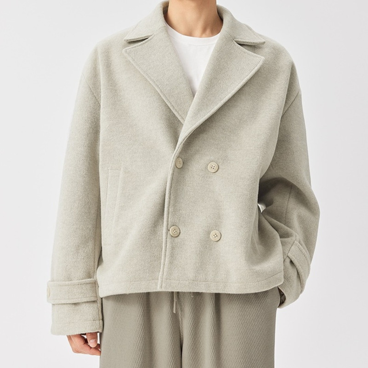 ゆったりカジュアルダブルショートジャケット　952