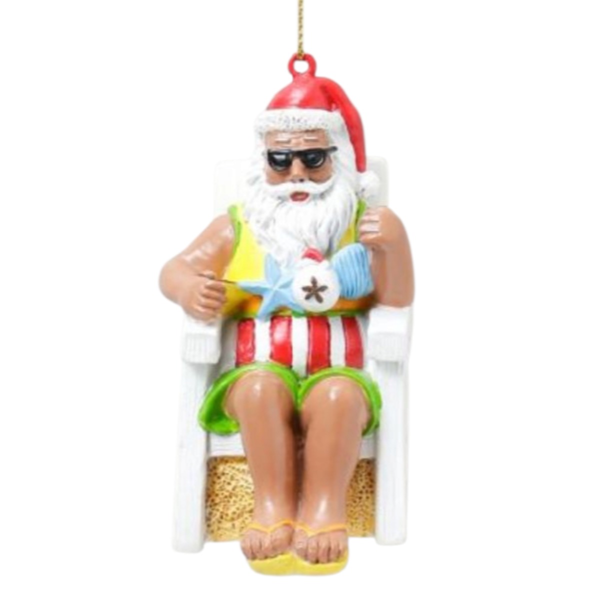 アロハサンタ クリスマスオーナメント シッティング】 ハワイアン雑貨 アロハサンタ クリスマスオーナメント シッティング】 ハワイアン雑貨
