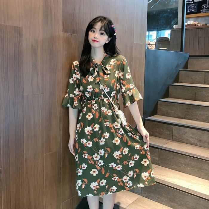 フレンチドレスサマーレディースドレス2020ニューウエストシンフローラルスカートセンエイン気質Aラインスカート 1号婦人27831512331