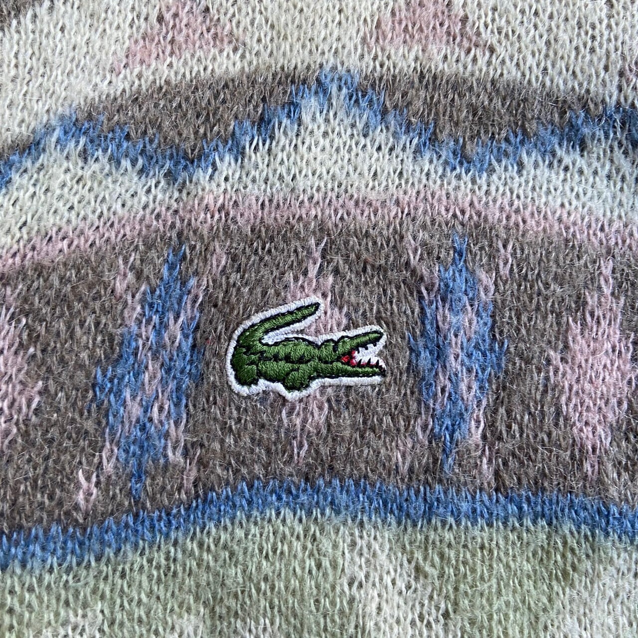 70年代 フランス製 LACOSTE フレンチラコステ ノルディック柄 ...