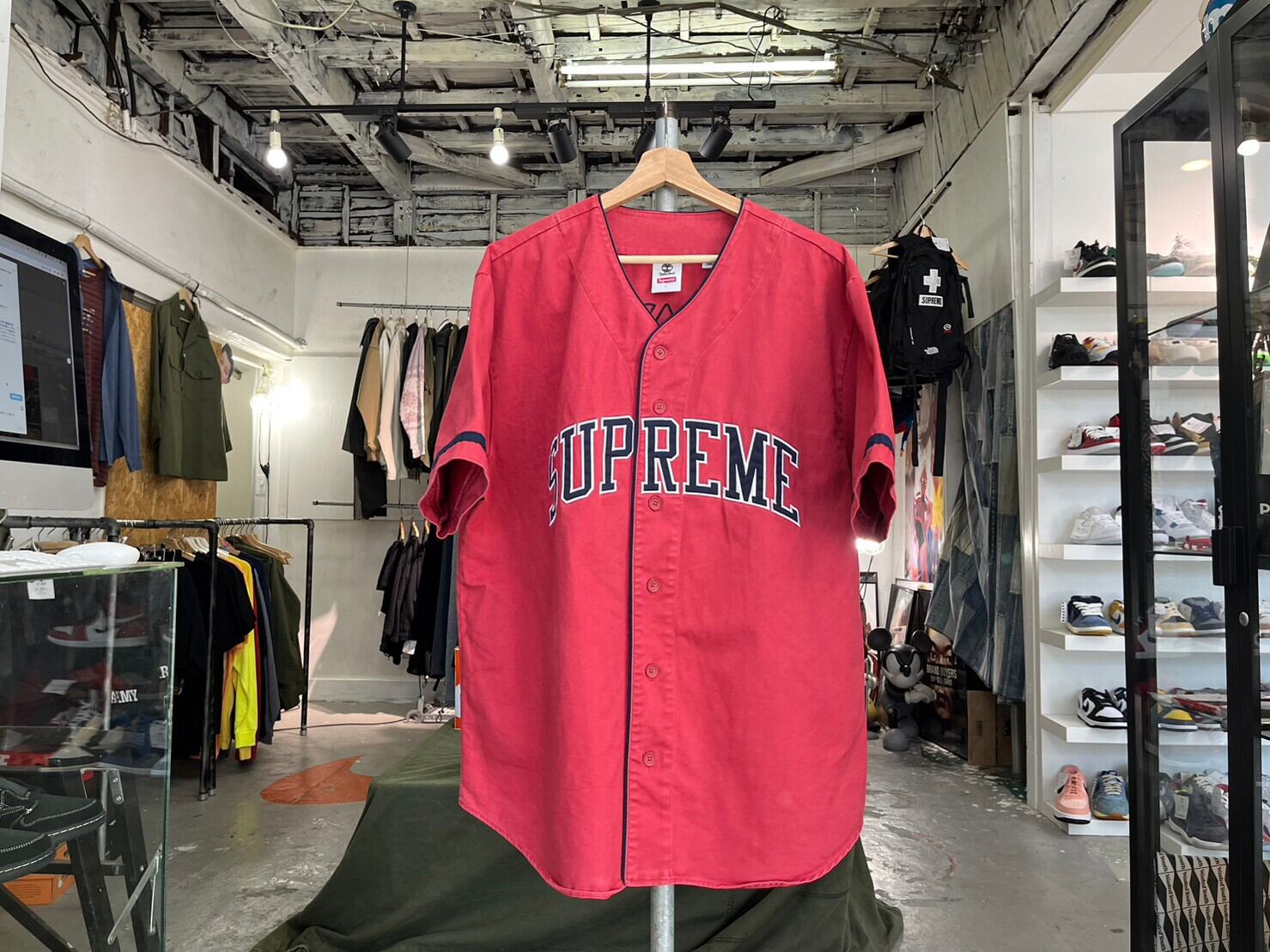 Supreme × TIMBERLAND BASEBALL JERSEY RED LARGE 59398 | BRAND ...