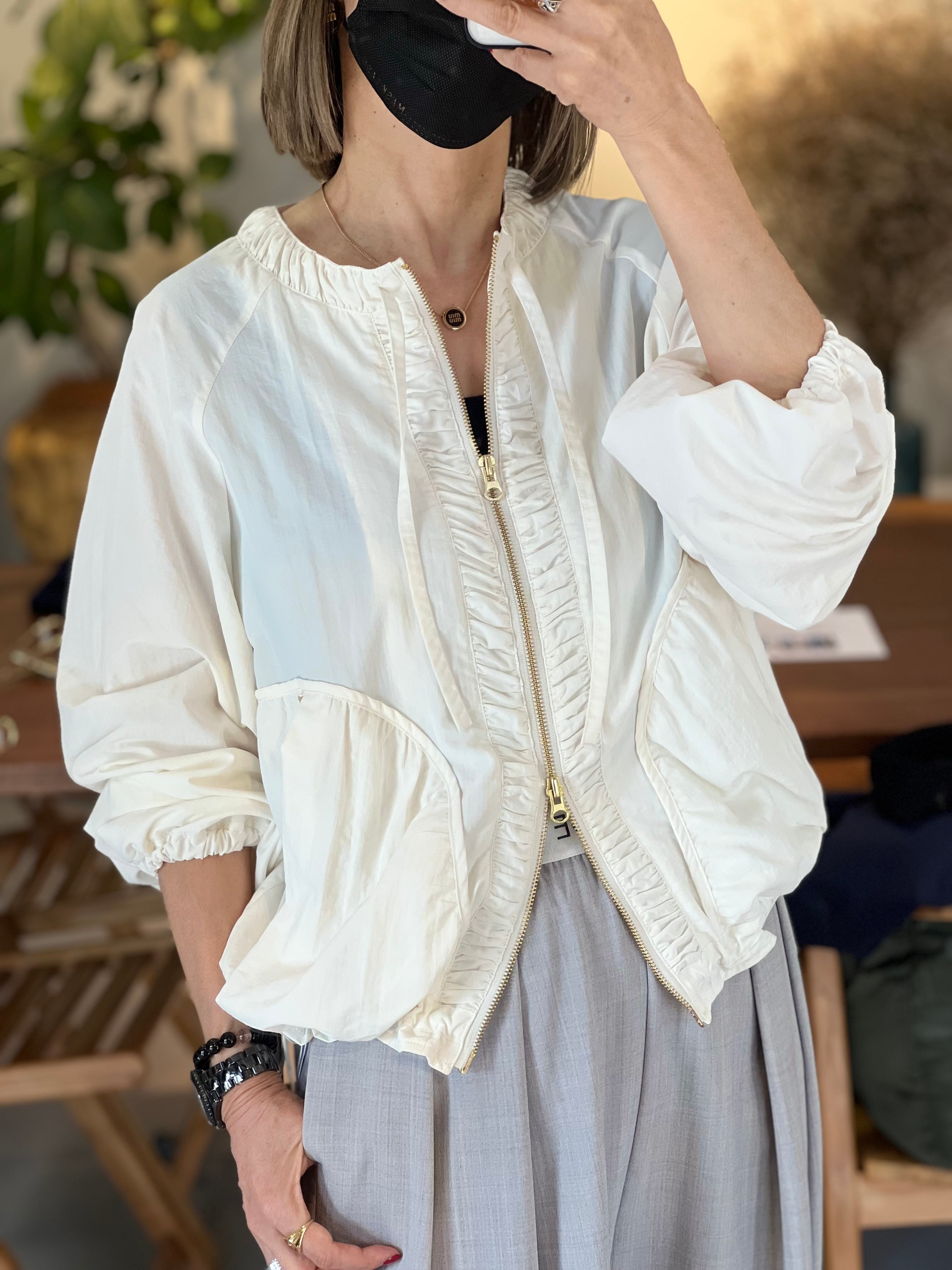 マルゴーヴィンテージ 撥水ナイロンノーカラーブルゾン シャンドゥラローズ MARGAUX VINTAGE / 撥水ナイロンノーカラーブルゾン | anouk