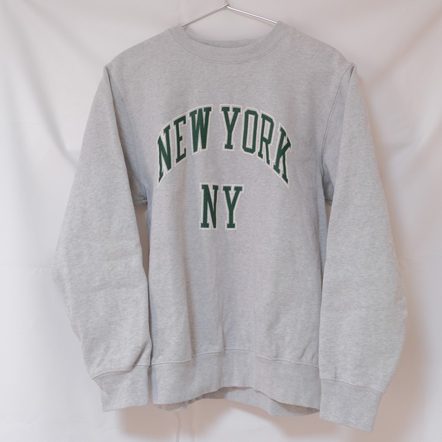 NEW YORK logo over size sweat / gray