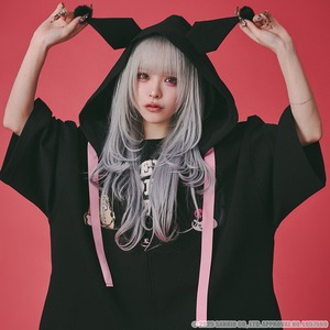 【GALFY✖︎クロミちゃんコラボ】  みんな大好きボンディング半袖パーカー  152054 ガルフィー トップス ストリート ブランド メンズ レディース ユニセックス