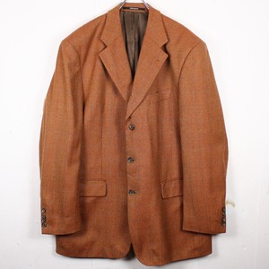 【Caka act2】"Yves Saint Laurent" Plaid Pattern Single Tailored Jacket