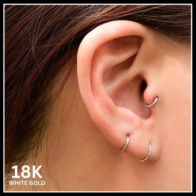 K18 16G 18金 ホワイトゴールド 内径5mm 18K 金属アレルギー対応