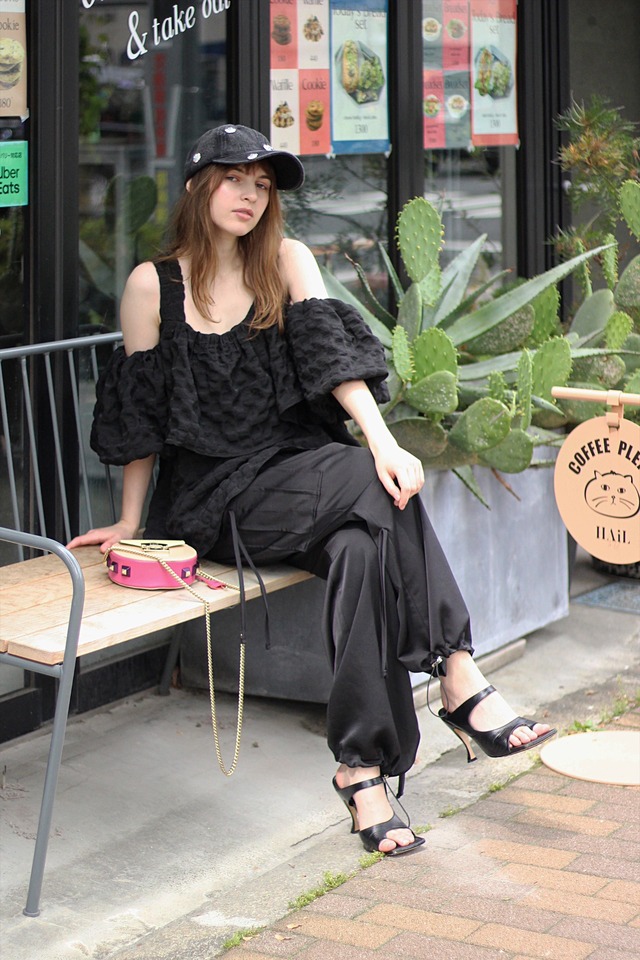 ( original）サテンリボンカーゴパンツ