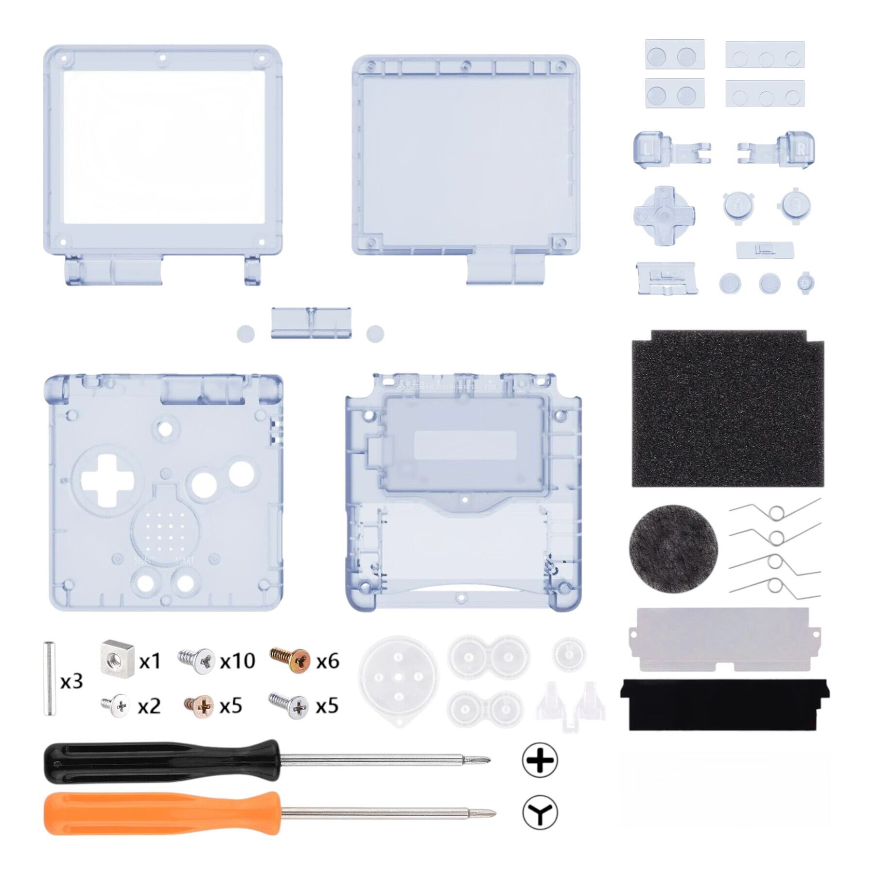 ゲームボーイアドバンスSP EXシェルキット【ミルキーブルー】EXR