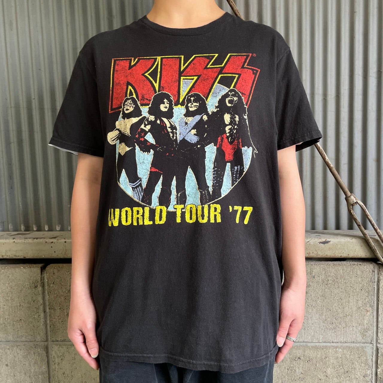 KISS キッス リプリント ツアーTシャツ バンドTシャツ メンズS相当 古着 ブラック 黒 【Tシャツ】【PS2307T】 | cave  古着屋【公式】古着通販サイト powered by BASE