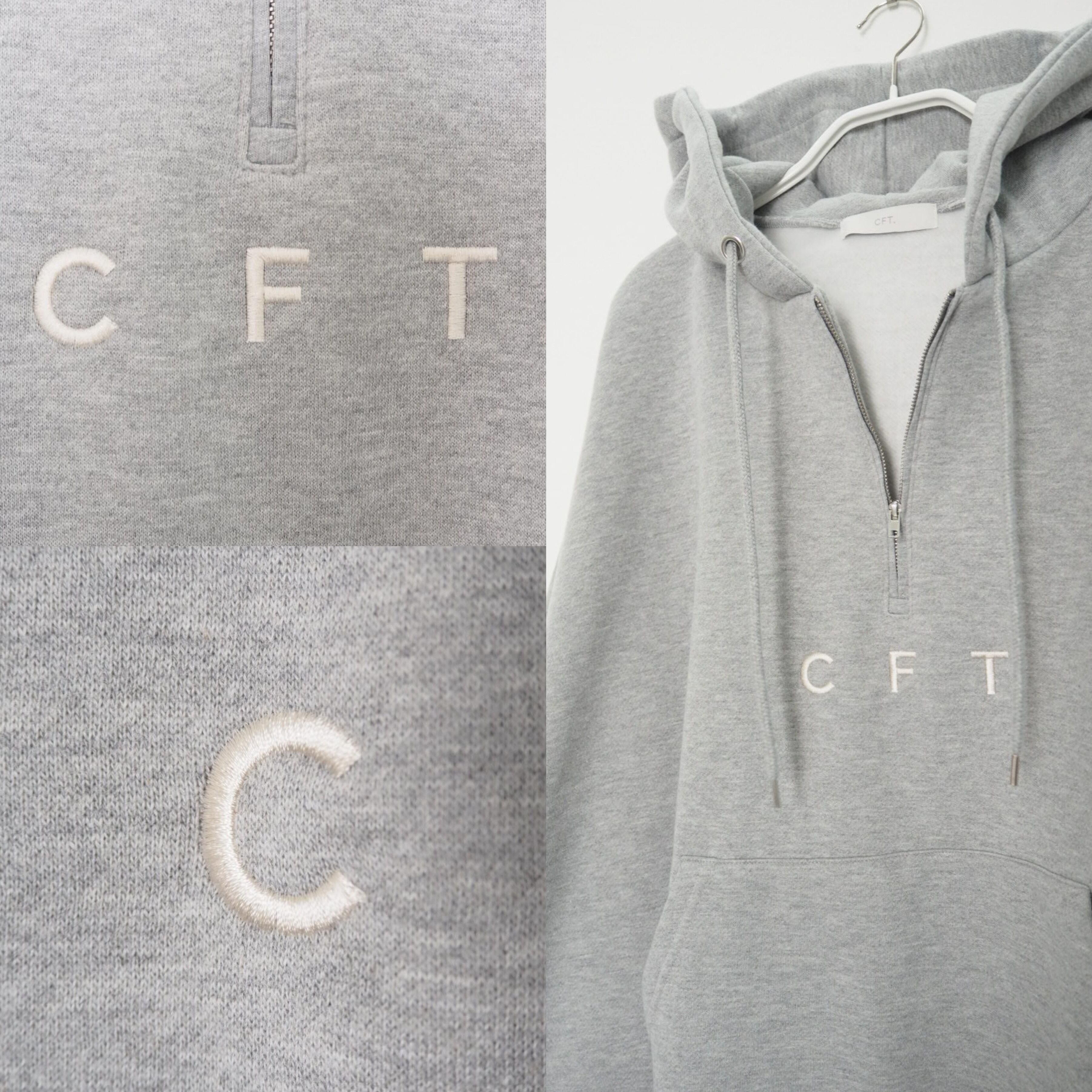 cft. logo sweat hoodie gray