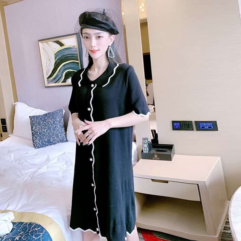 ニットドレス スリムスカート 大きめサイズ ミックスインファッション87469519363