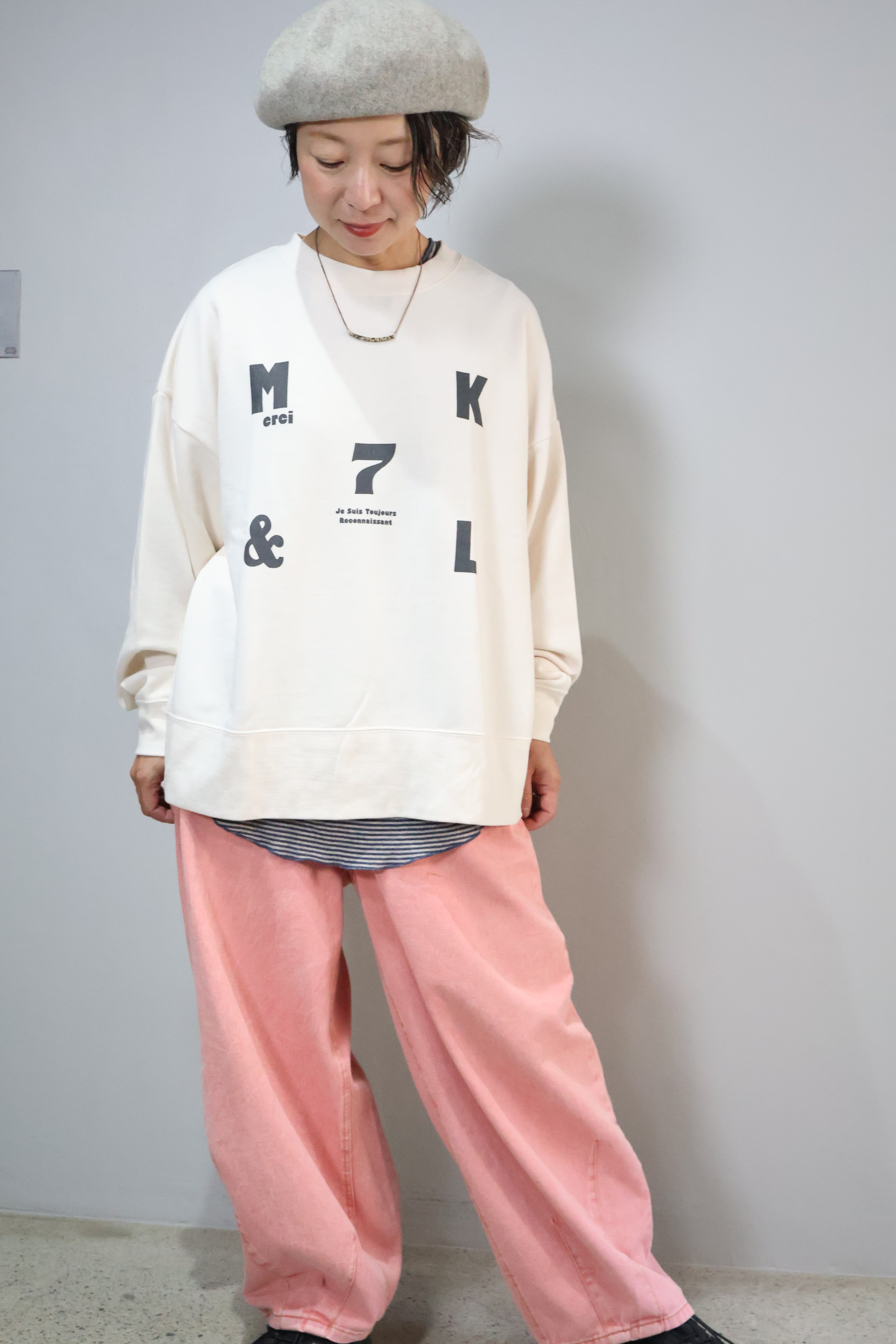 NEW!ソフト裏毛ワイドクルーロゴプリント【12507-298-10】2025AW