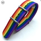 NATOナイロンストラップ Rainbow stripe  20mm幅 腕時計ベルト