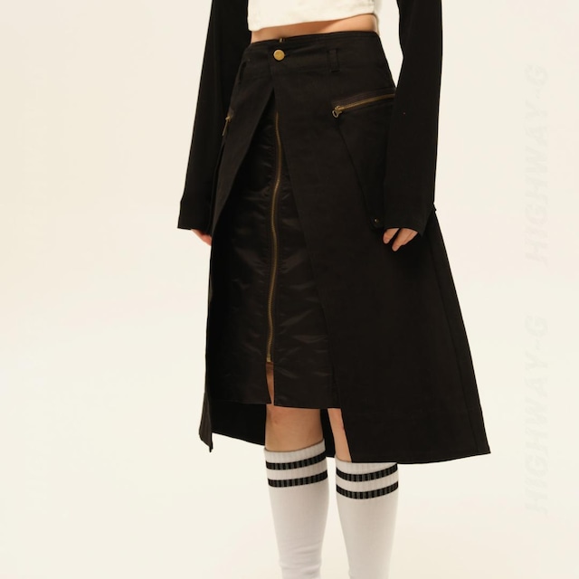 [ 新商品 ] マルチウェイレイヤードAラインスカート（全１色） / HWG985