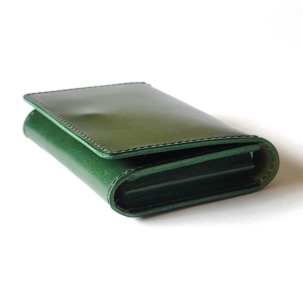 大容量名刺入れ グリーン | Leather+