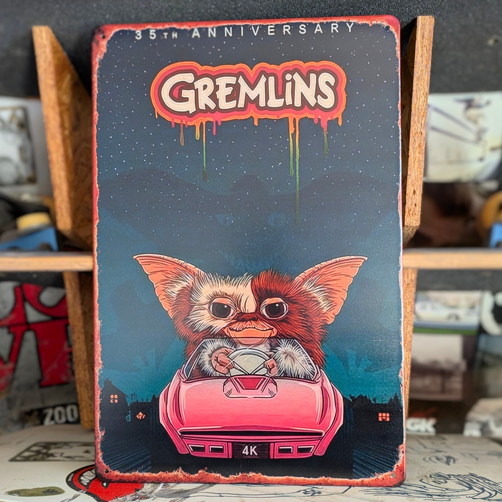 ギズモ（激レア）残り一体 送料無料！ちょうどいいブリキ看板【 Gremlins （ グレムリン