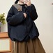 2色／チェック柄カラー裾ギャザージャケット ・12517
