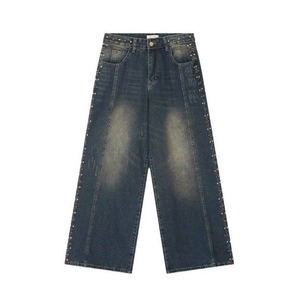 vintage side pin casual pants