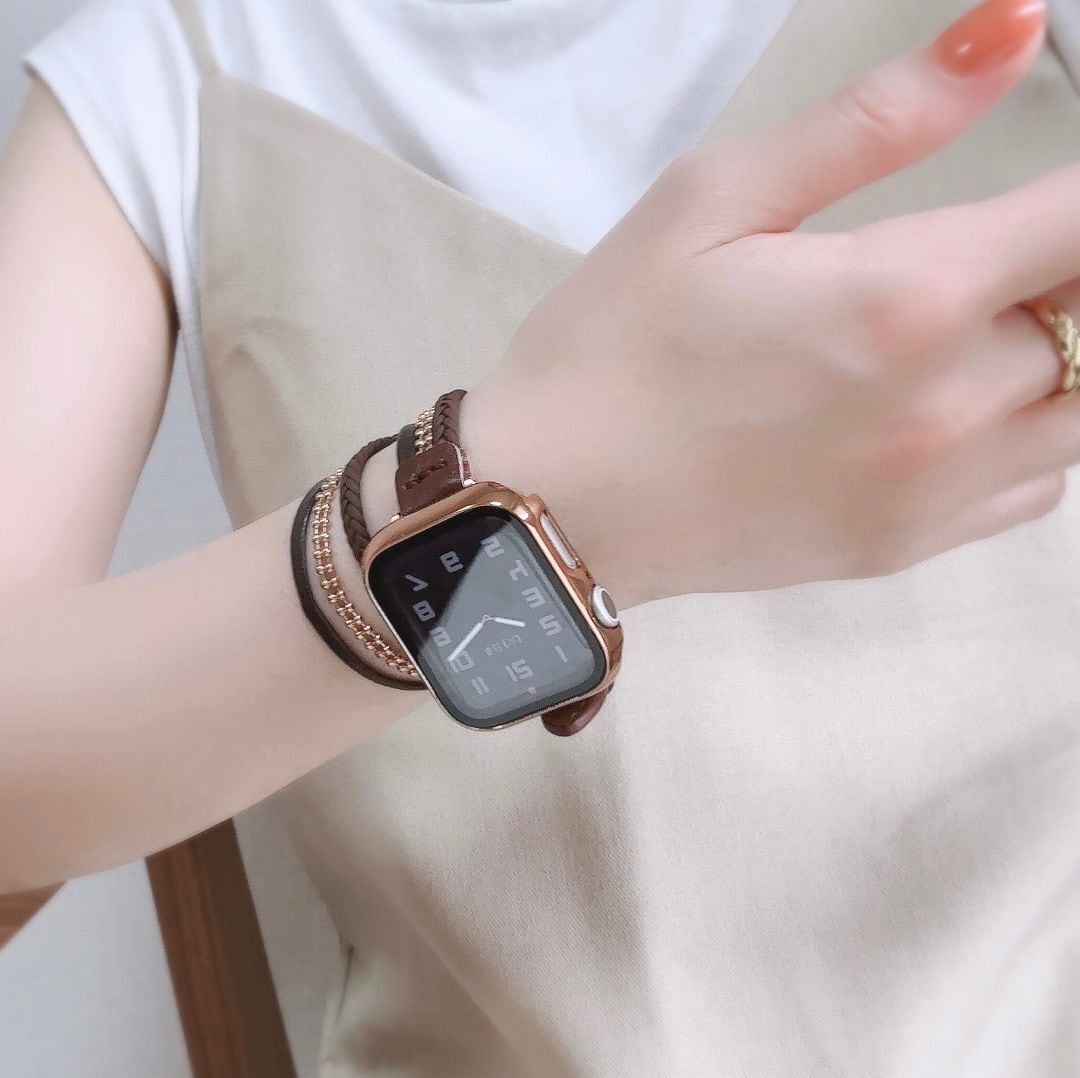 【Anne 】ゴールド アロイブレスレット Apple Watch に対応 Apple Watch レイヤード ブレス バンド | Lune (リュンヌ)
