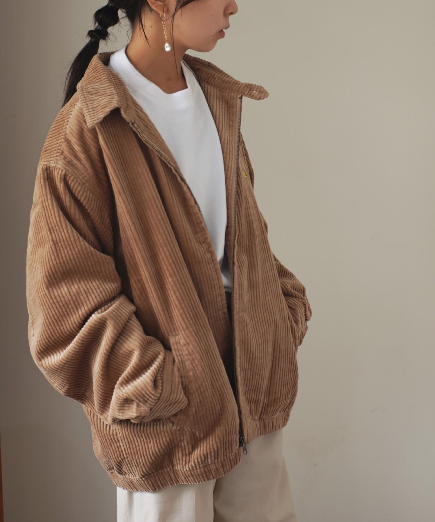 MARK GONZALES (マークゴンザレス) 別注アイテム コーデュロイ スイングトップ ジャケット ベージュ 2G5-60979