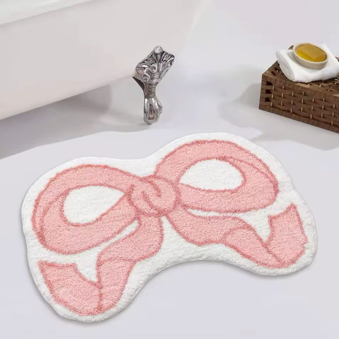 夢かわリボンのカーペット|ふわふわ素材