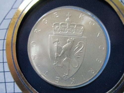 ノルウェー　憲法150年　10クローネ　銀貨 ノルウェー 10クローネ銀貨☆1964年／憲法発布150周年記念／未使用に