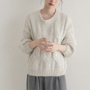 cable-knit loose knit　J00432