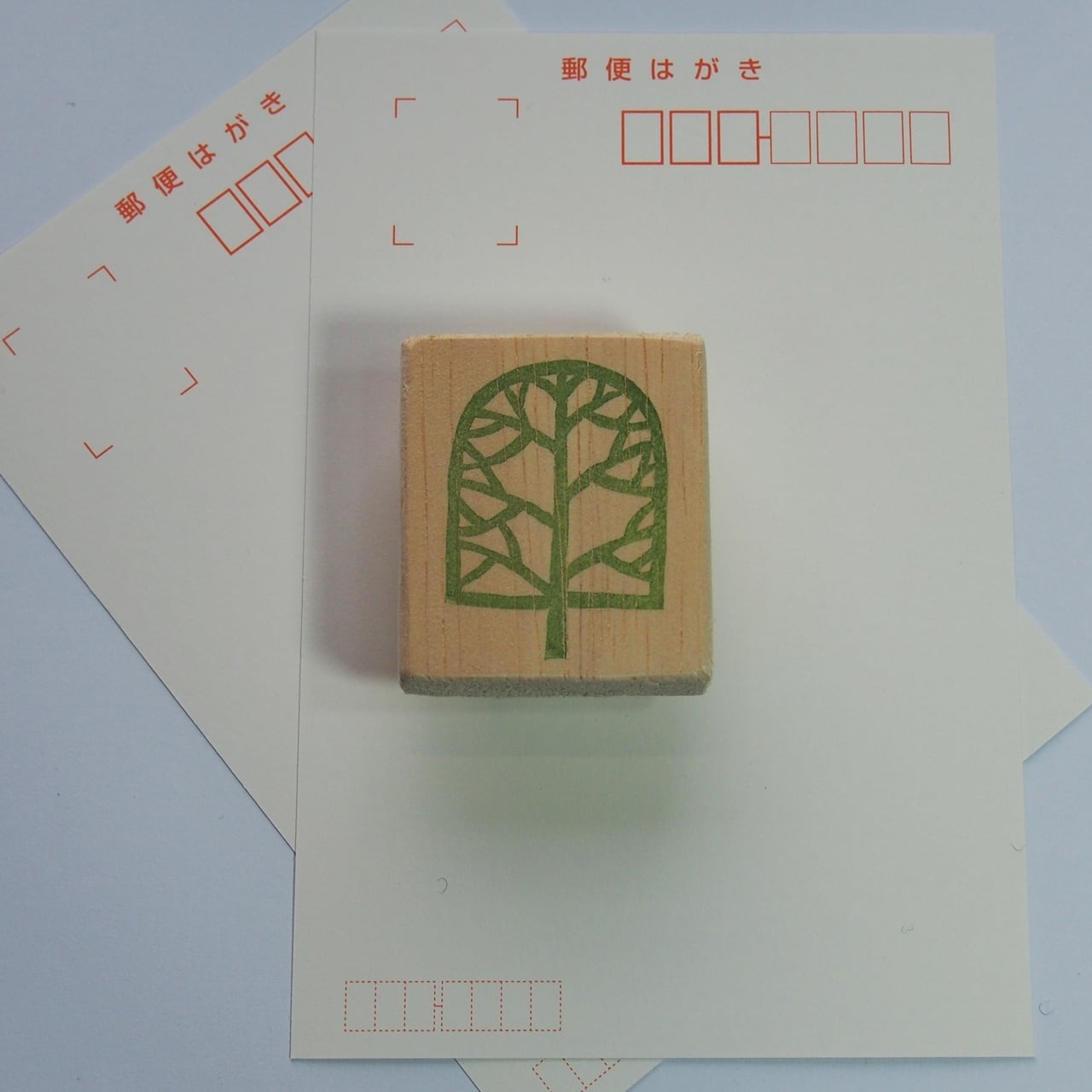 消しゴムはんこ No.202 ちびくまと植木鉢