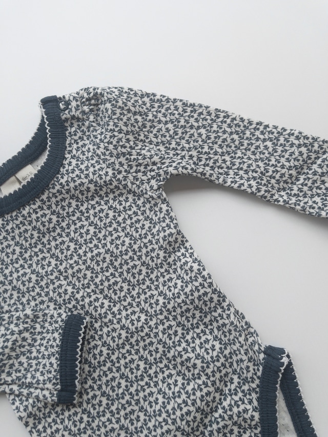 《即納》Little Cotton Clothes / Pointelle Baby Bodysuit Tulip Floral