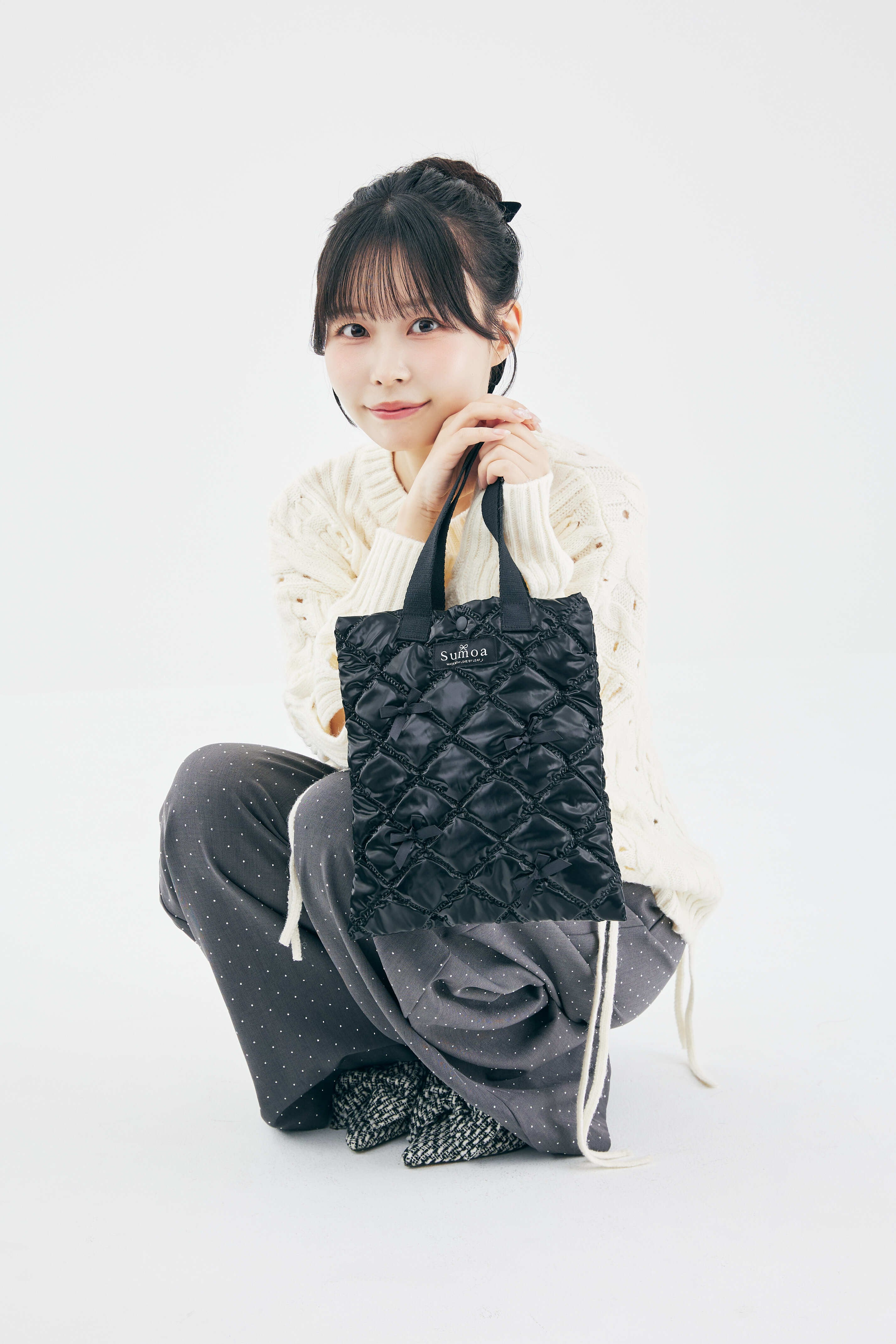 すもも ブラック キルティング Black］SUMOA キルティングバックのみ ※黒色 | sumoa