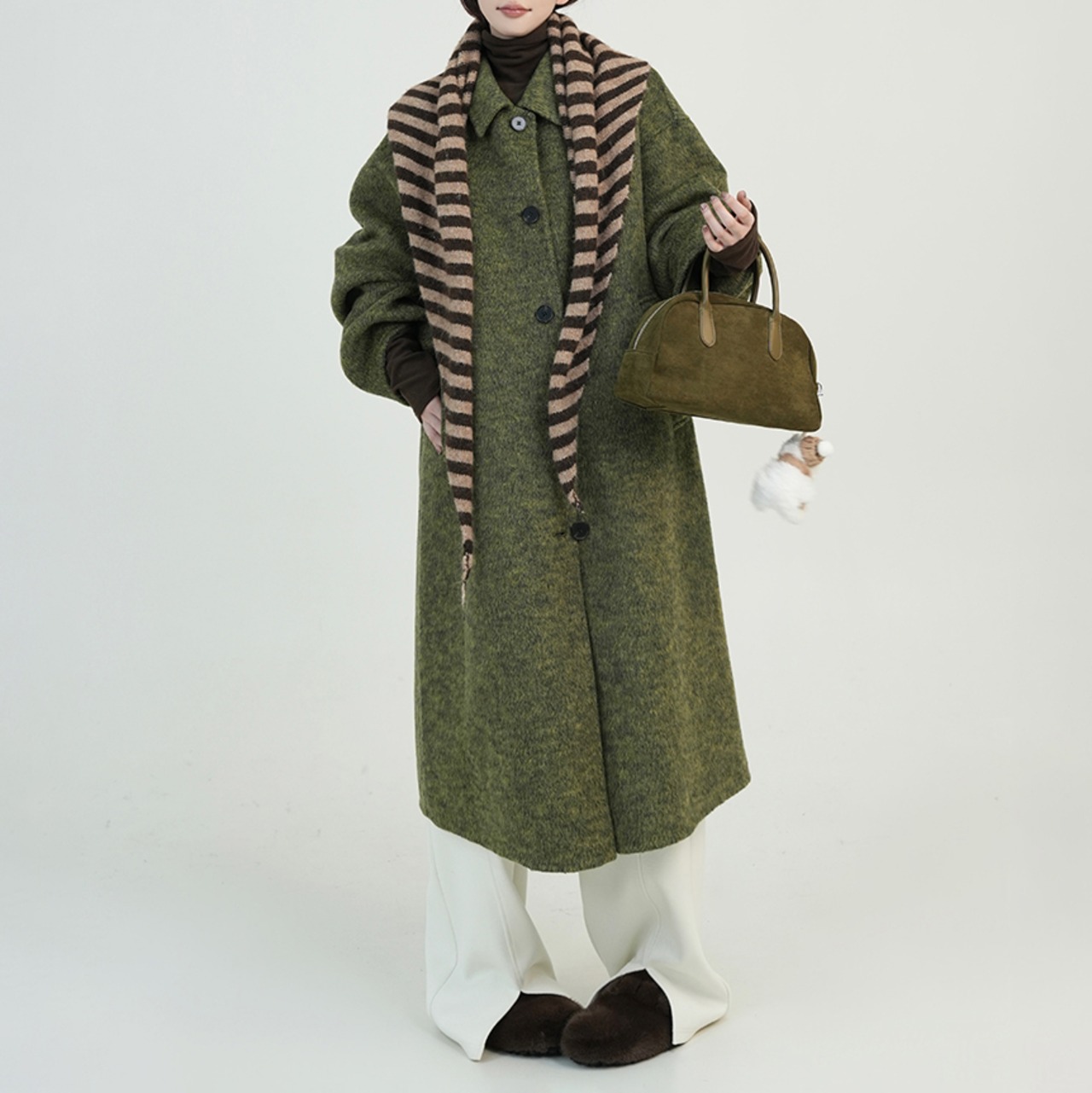 ボタンフロント オーバーシルエットコート H0024