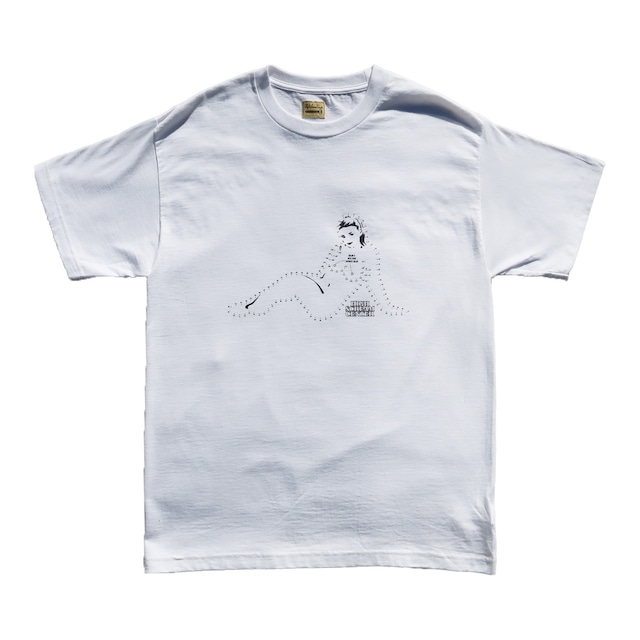 High Scream Center 24SS DOTTED LINE TEE (White)