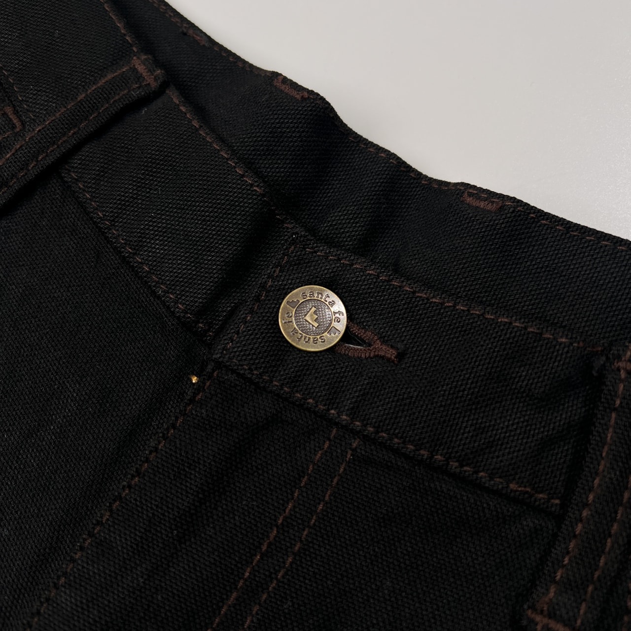 santafe サンタフェ ロゴ刺繍 ブラック パンツ ボトムス サイズ 32 /メンズ/日本製
