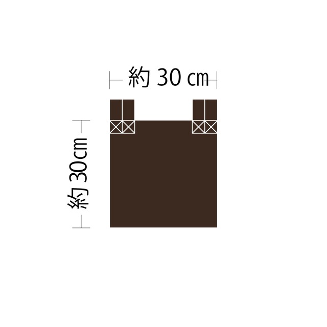 無地のれん（紬-6色展開）高さ30cm×横幅30cm